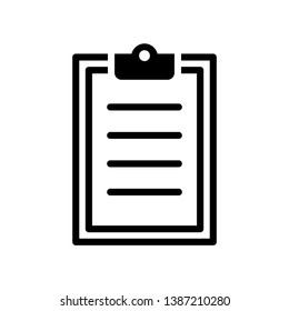 Clipboard Icon Vector Illustration Logo Template