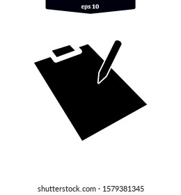 Clipboard icon vector illustration logo template. EPS 10