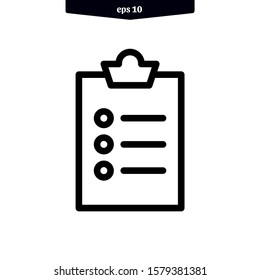Clipboard icon vector illustration logo template. EPS 10