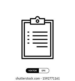 Clipboard icon vector illustration logo template for many purpose. Isolated on white background.