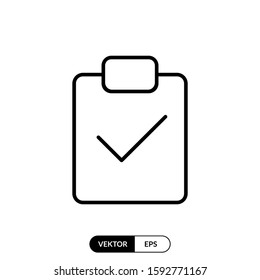 Clipboard icon vector illustration logo template for many purpose. Isolated on white background.