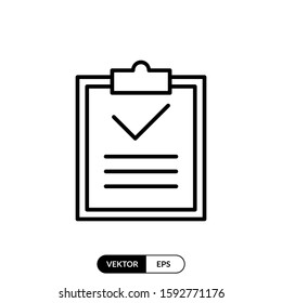 Clipboard icon vector illustration logo template for many purpose. Isolated on white background.