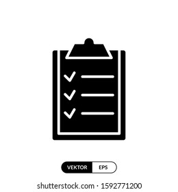Clipboard icon vector illustration logo template for many purpose. Isolated on white background.