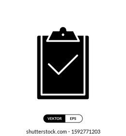 Clipboard icon vector illustration logo template for many purpose. Isolated on white background.