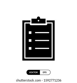 Clipboard icon vector illustration logo template for many purpose. Isolated on white background.