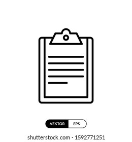 Clipboard icon vector illustration logo template for many purpose. Isolated on white background.