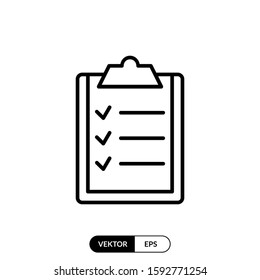 Clipboard icon vector illustration logo template for many purpose. Isolated on white background.