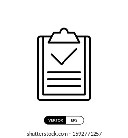 Clipboard icon vector illustration logo template for many purpose. Isolated on white background.