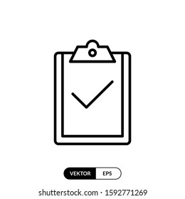 Clipboard icon vector illustration logo template for many purpose. Isolated on white background.