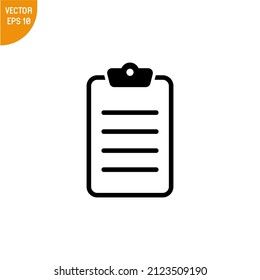 Clipboard icon vector illustration logo template for many purpose. Isolated on white background