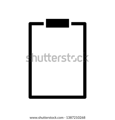 Clipboard Icon Vector Illustration Logo Template