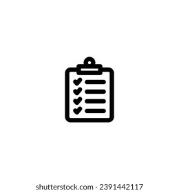 Clipboard icon vector illustration. outline icon for web, ui, and mobile apps