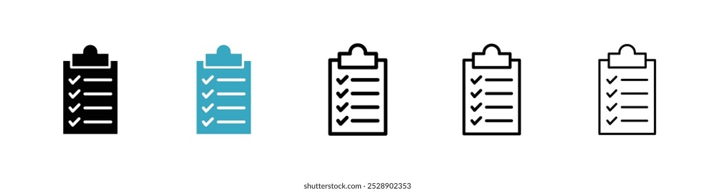 Clipboard icon vector illustration set