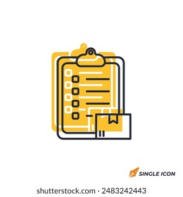 Clipboard icon vector illustration. Clipboard symbol isolated on white background