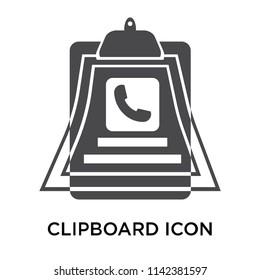 Clipboard icon vector isolated on white background for your web and mobile app design, Clipboard logo concept