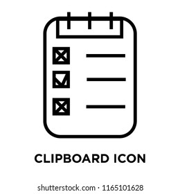 Clipboard icon vector isolated on white background, Clipboard transparent sign
