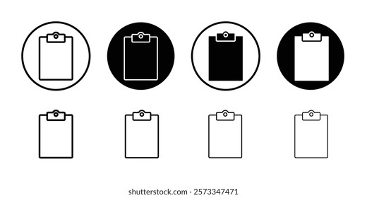 Clipboard icon vector line logo mark or symbol set collection outline style