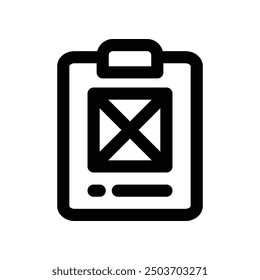 clipboard icon. vector line icon for your website, mobile, presentation, and logo design.
