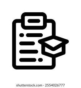 clipboard icon. vector line icon for your website, mobile, presentation, and logo design.