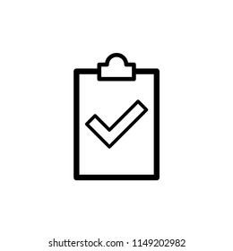 icono vectorial de marca de papel y marca de verificación
