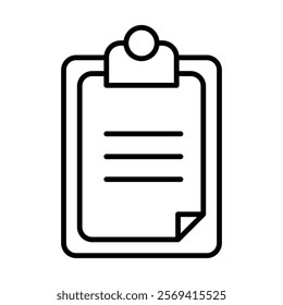 Clipboard icon Vector logo outline