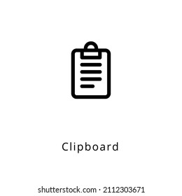 clipboard icon in vector. Logotype