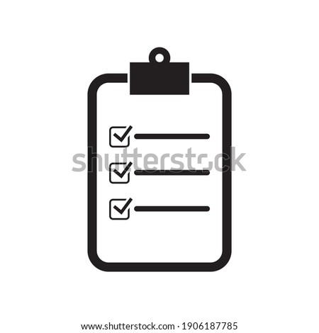 Clipboard icon vector. Note icon illustration