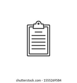 Clipboard icon vector on white background