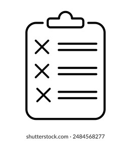 Clipboard icon vector on white background