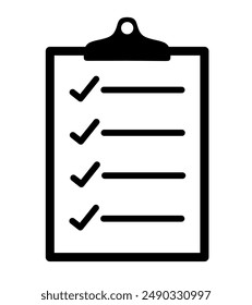 clipboard icon vector on white background