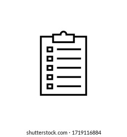clipboard icon vector outline design