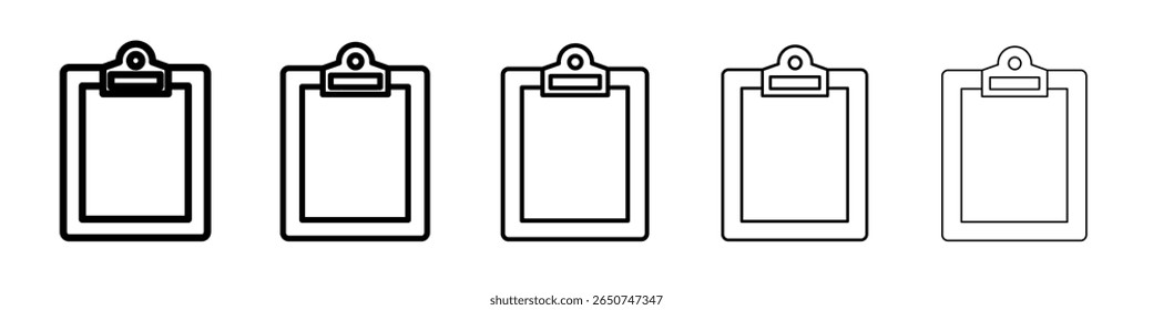 ícone da área de transferência símbolo ou ilustração de contorno de vetor