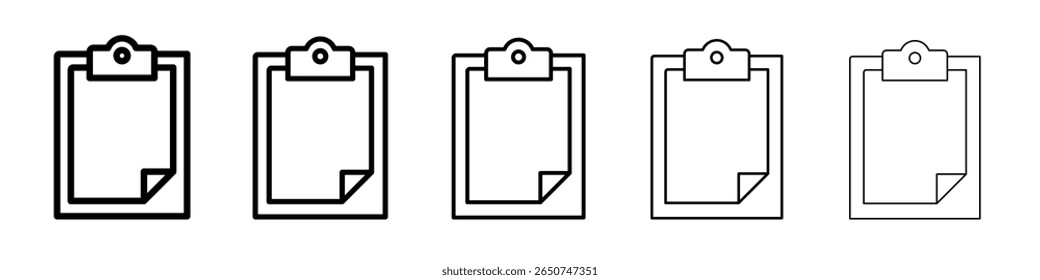 ícone da área de transferência símbolo ou ilustração de contorno de vetor