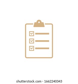clipboard icon vector sign isolated for graphic and web design. clipboard symbol template color editable on white background.