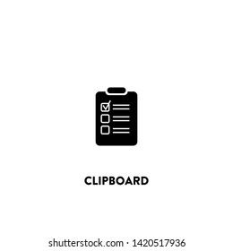 clipboard icon vector. clipboard sign on white background. clipboard icon for web and app