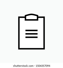 Clipboard Icon - Vector, Sign and Symbol for Design, Presentation, Website or Apps Elements. 