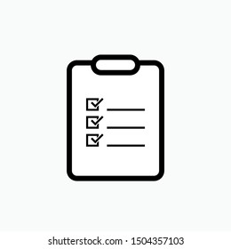 Clipboard Icon - Vector, Sign and Symbol for Design, Presentation, Website or Apps Elements. 