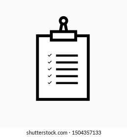 Clipboard Icon - Vector, Sign and Symbol for Design, Presentation, Website or Apps Elements. 