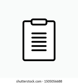 Clipboard Icon - Vector, Sign and Symbol for Design, Presentation, Website or Apps Elements. 