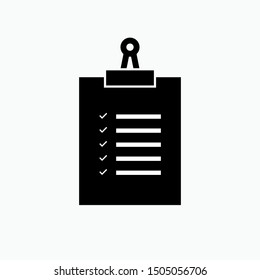 Clipboard Icon - Vector, Sign and Symbol for Design, Presentation, Website or Apps Elements. 