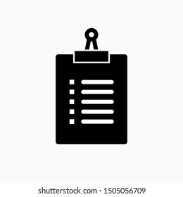 Clipboard Icon - Vector, Sign and Symbol for Design, Presentation, Website or Apps Elements. 