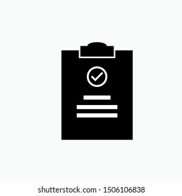 Clipboard Icon - Vector, Sign and Symbol for Design, Presentation, Website or Apps Elements. 