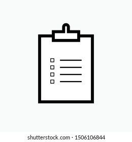 Clipboard Icon - Vector, Sign and Symbol for Design, Presentation, Website or Apps Elements. 