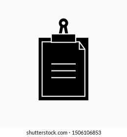 Clipboard Icon - Vector, Sign and Symbol for Design, Presentation, Website or Apps Elements. 