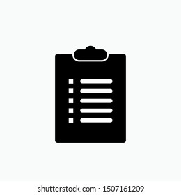 Clipboard Icon - Vector, Sign and Symbol for Design, Presentation, Website or Apps Elements. 