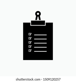 Clipboard Icon - Vector, Sign and Symbol for Design, Presentation, Website or Apps Elements. 