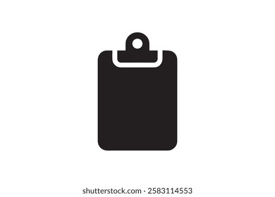 clipboard icon vector silhouette isolated in white background