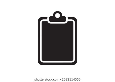 clipboard icon vector silhouette isolated in white background