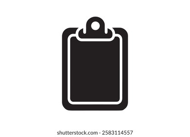 clipboard icon vector silhouette isolated in white background