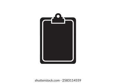 clipboard icon vector silhouette isolated in white background